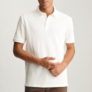 POLO T-SHIRT IN ANTIQUE WHITE