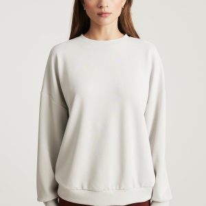LUXE TOUCH TENCEL™ SWEATSHIRT IN GRAY VIOLET