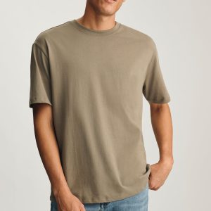 BASIC SHORT SLEEVE T-SHIRT IN DUSKY GREEN