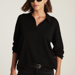 EDITION MERINO WOOL PULLOVER SWEATER IN BLACK