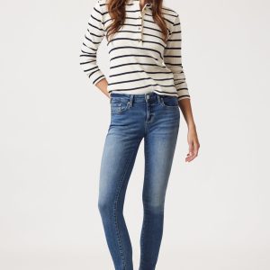 ALEXA SKINNY IN DARK BRUSHED TRIBECA