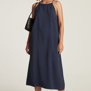 CAMI STRAP MIDI DRESS IN MOOD INDIGO