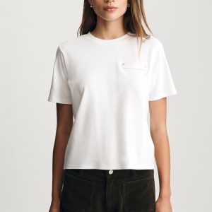 WELT POCKET T-SHIRT IN WHITE